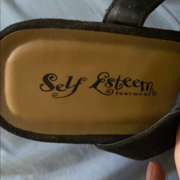 Self Esteem Black Lace Wedges - Picture 3 of 4